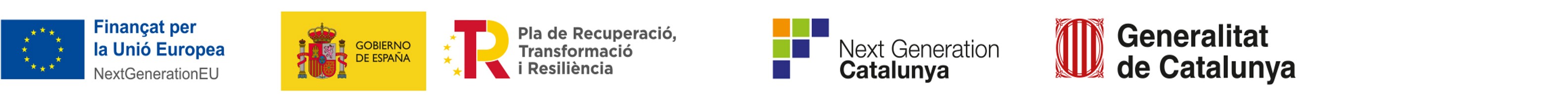 Logotips NextGenerationEU, Govern d'Espanya i Generalitat de Catalunya