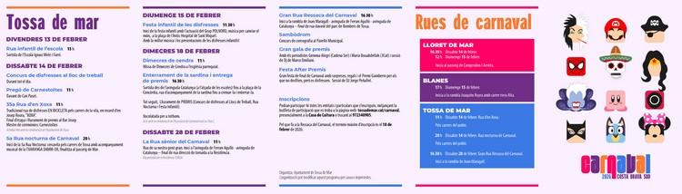 Activitats del Carnaval Costa Brava Sud